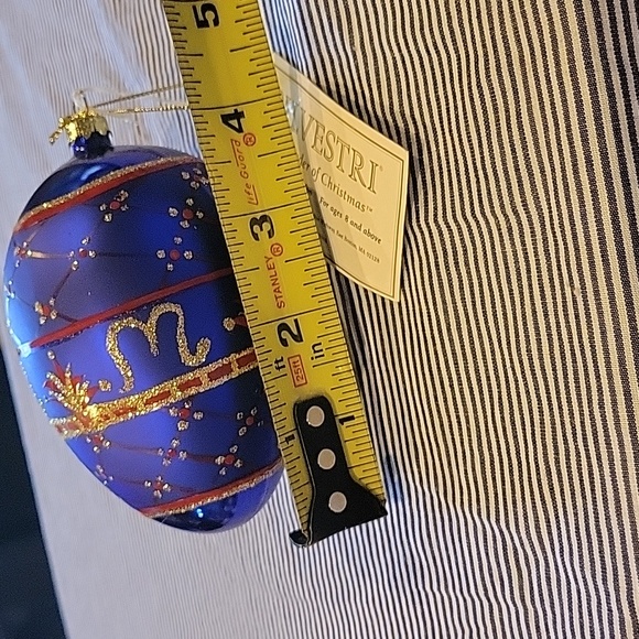 Fabrege Style Christmas Ornament, Handblown/painted,glitter,NWT - Picture 8 of 8